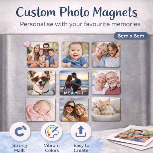 Personalized Photo Magnets (set of 9)